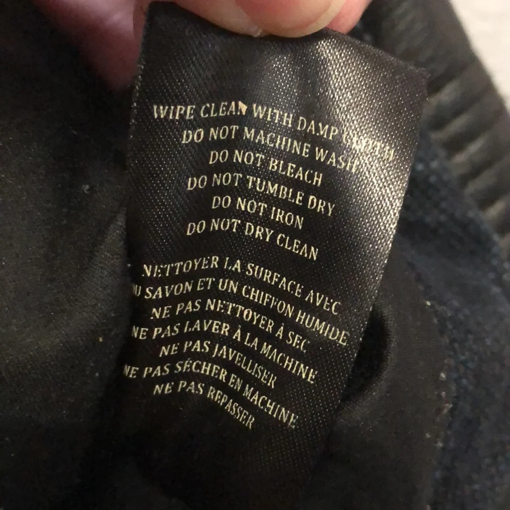 Blank NYC blue black canvas faux leather jacket Women's M biker motorcycle punk - Picture 10 of 16